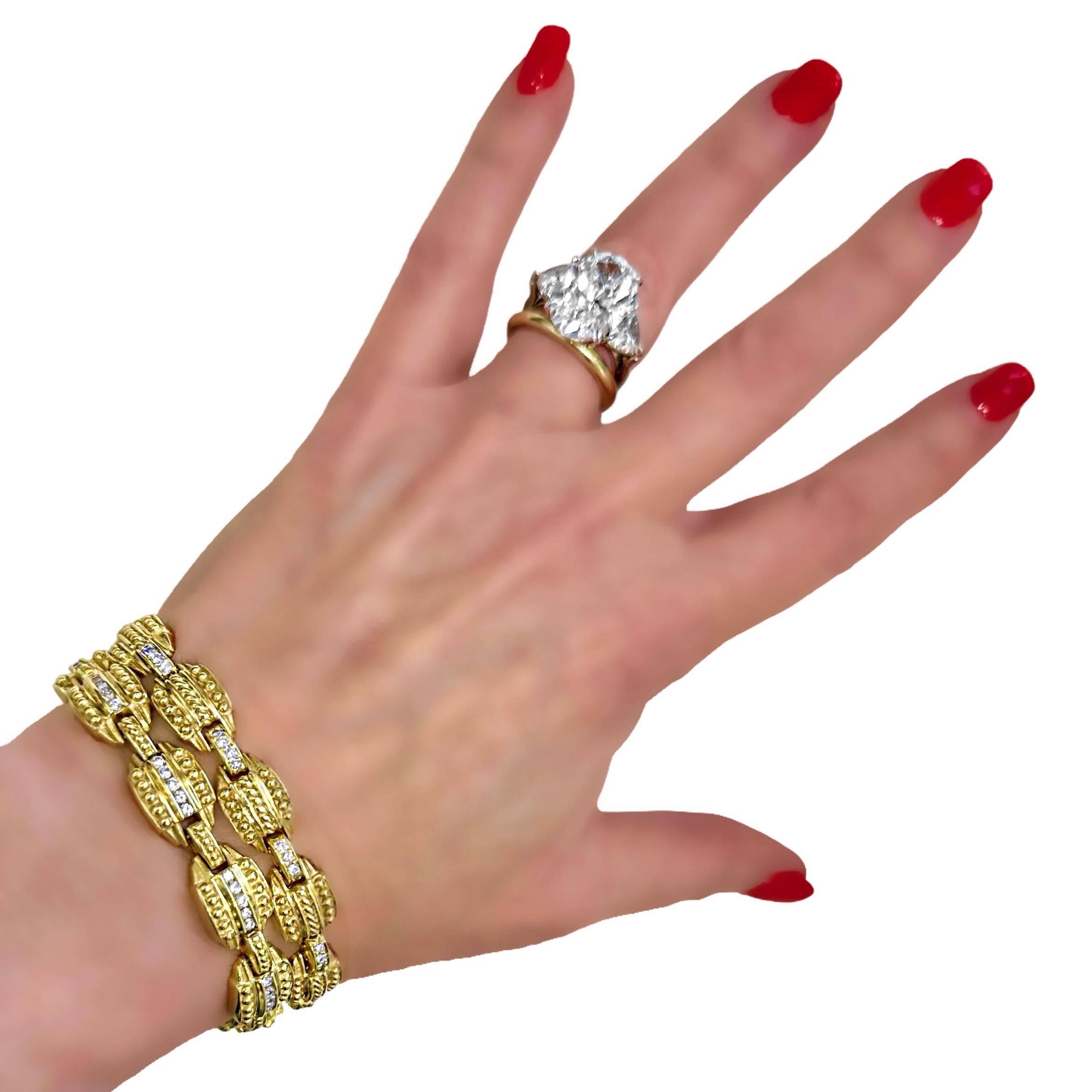 Judith Ripka Bracelets en or jaune 18 carats et diamants en vente 3