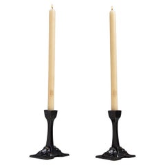 Antique Pair of Jugdenstil Frog Candlesticks, Austria circa 1905
