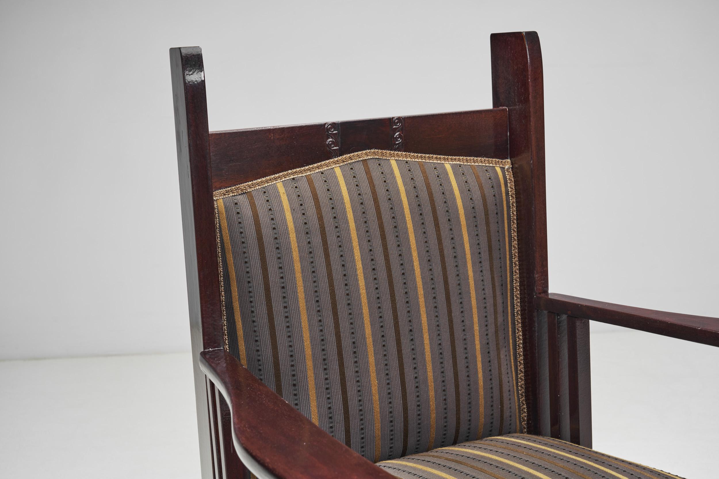 Pair of Jugend Armchairs by Bernhard Häkli, Finland 1910s 2