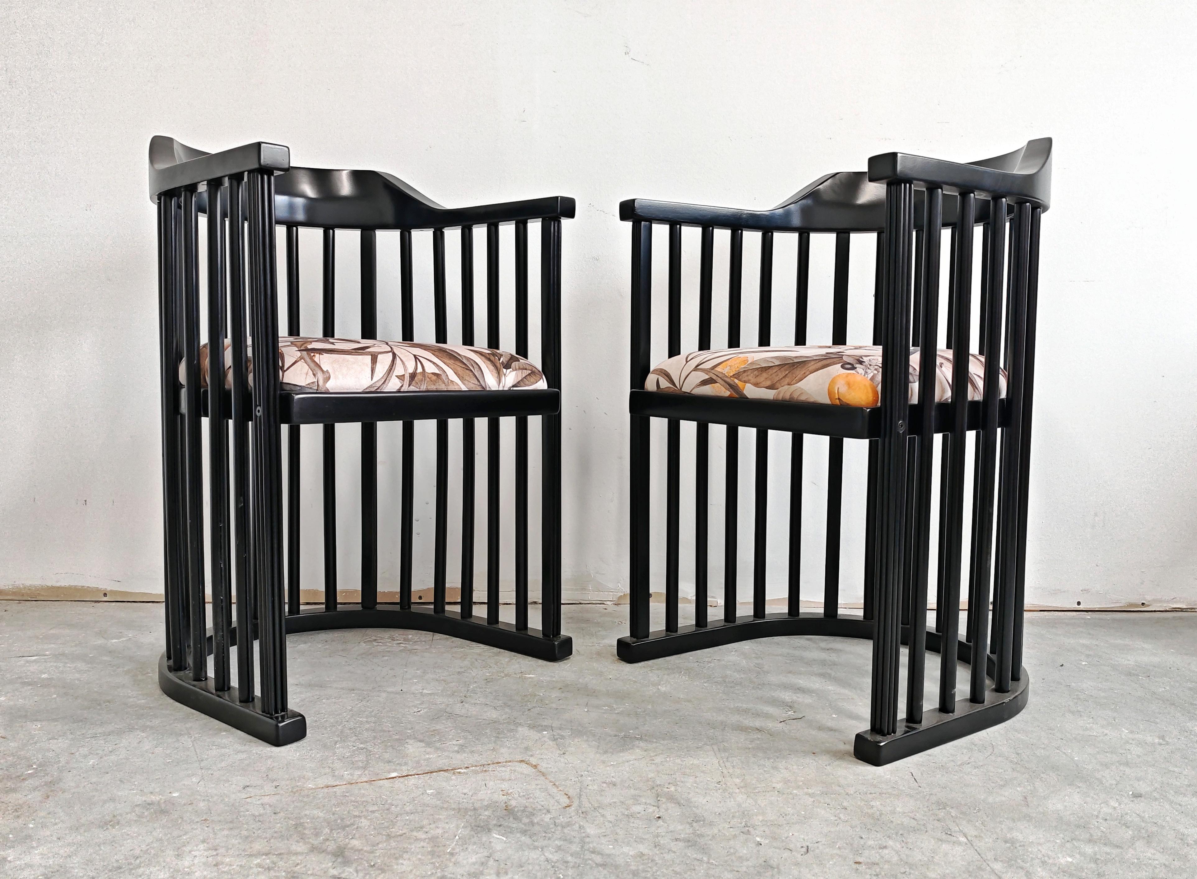 Paire de fauteuils Jugendstil dans le style de Josef Hoffmann, Autriche, années 1910 en vente 5