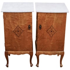 Antique Pair of Jugendstil Nightstands, Sweden, 1920