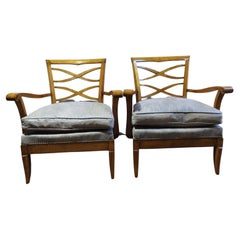 Pair of Jules Leleu armchairs