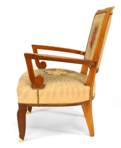 Pair of French Art Deco Aubusson Armchairs