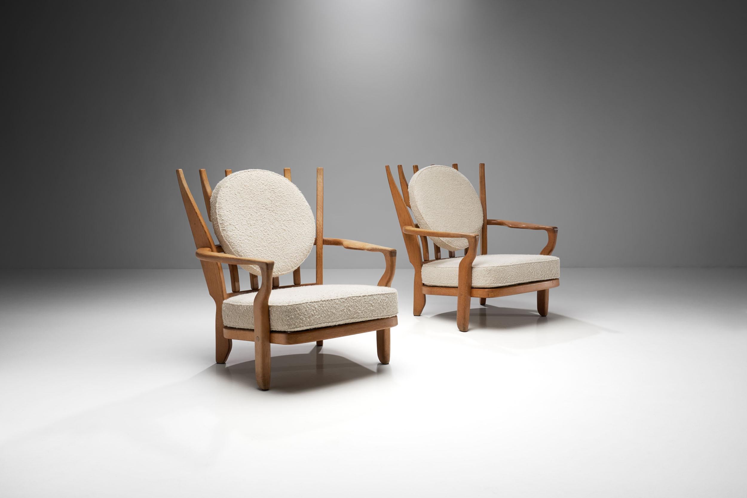Pair of 'Juliette' Armchairs by Guillerme and Chambron, France, 1950s In Good Condition In Utrecht, NL