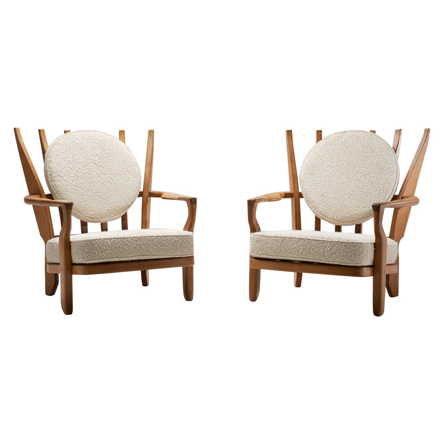 Pair of 'Juliette' Armchairs by Guillerme and Chambron, France, 1950s