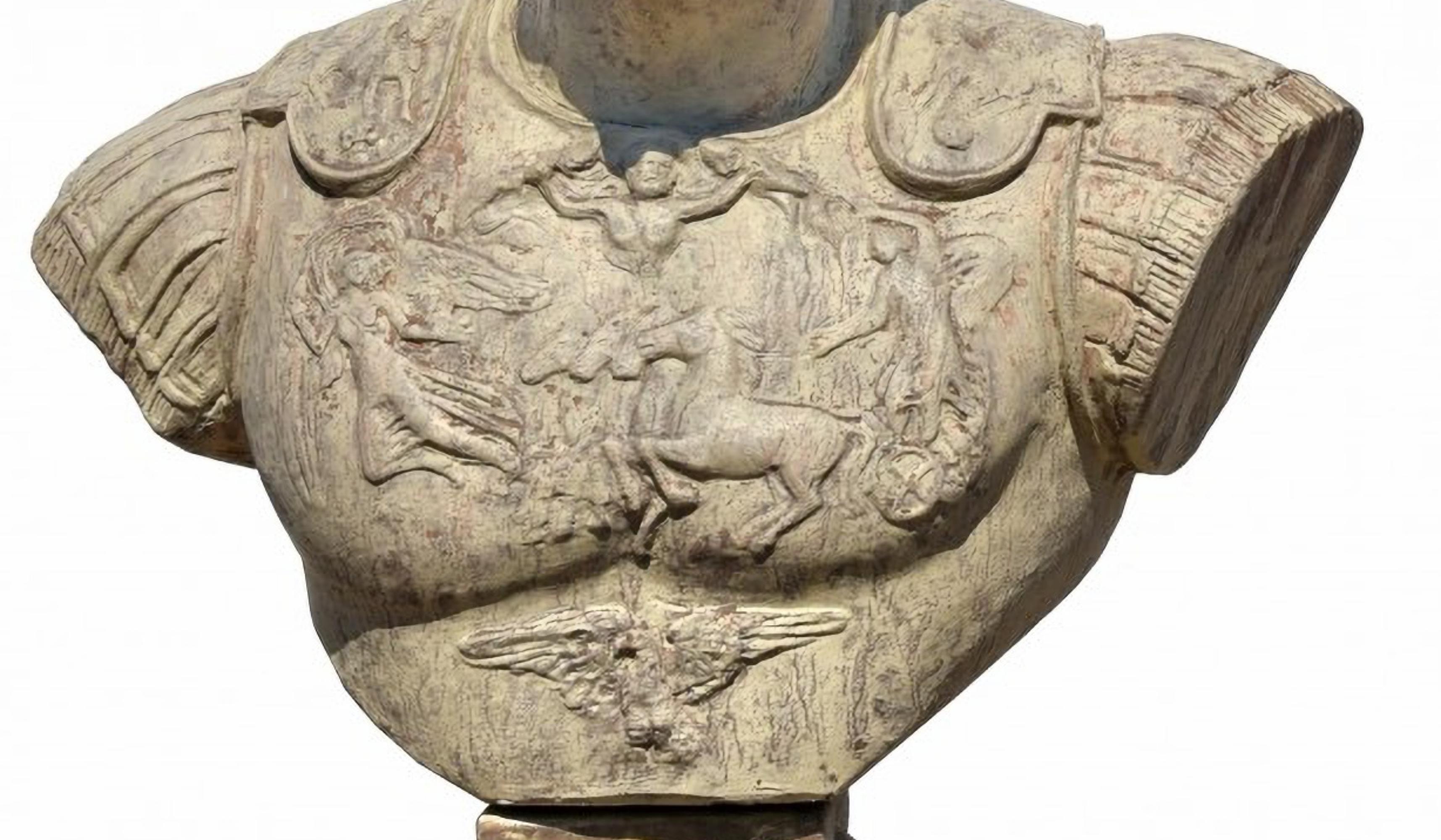 PAIR OF JULIUS CAESAR STATUES VON JULIUS  - TERRACOTTA - COPY OF ROMAN STATUE Ende des 20. Jahrhunderts (Moderne) im Angebot