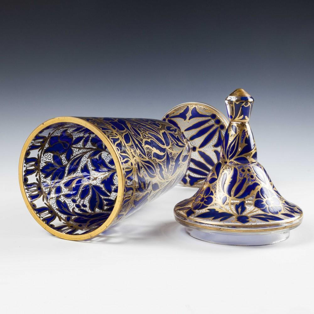 Pair of Julius Muhlhaus & Co Haida Art Nouveau-Secessionist Vases (Frühes 20. Jahrhundert) im Angebot