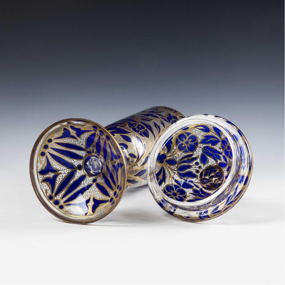 Pair of Julius Muhlhaus & Co Haida Art Nouveau-Secessionist Vases (Glas) im Angebot