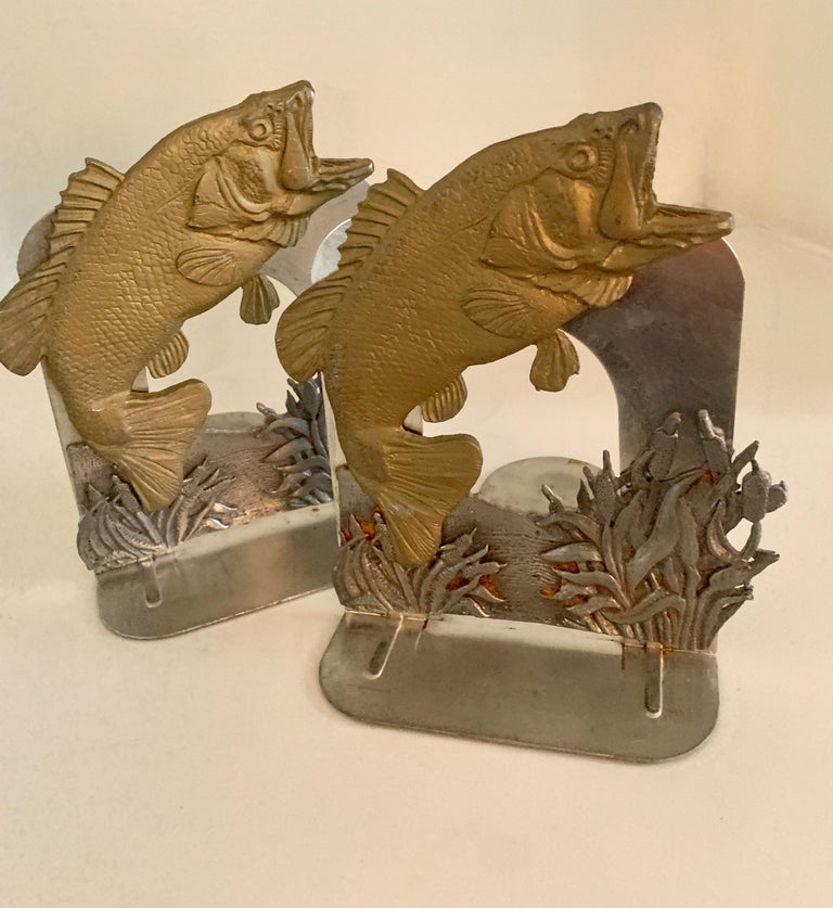 Pair of Jumping Fish Bookends For Sale 1