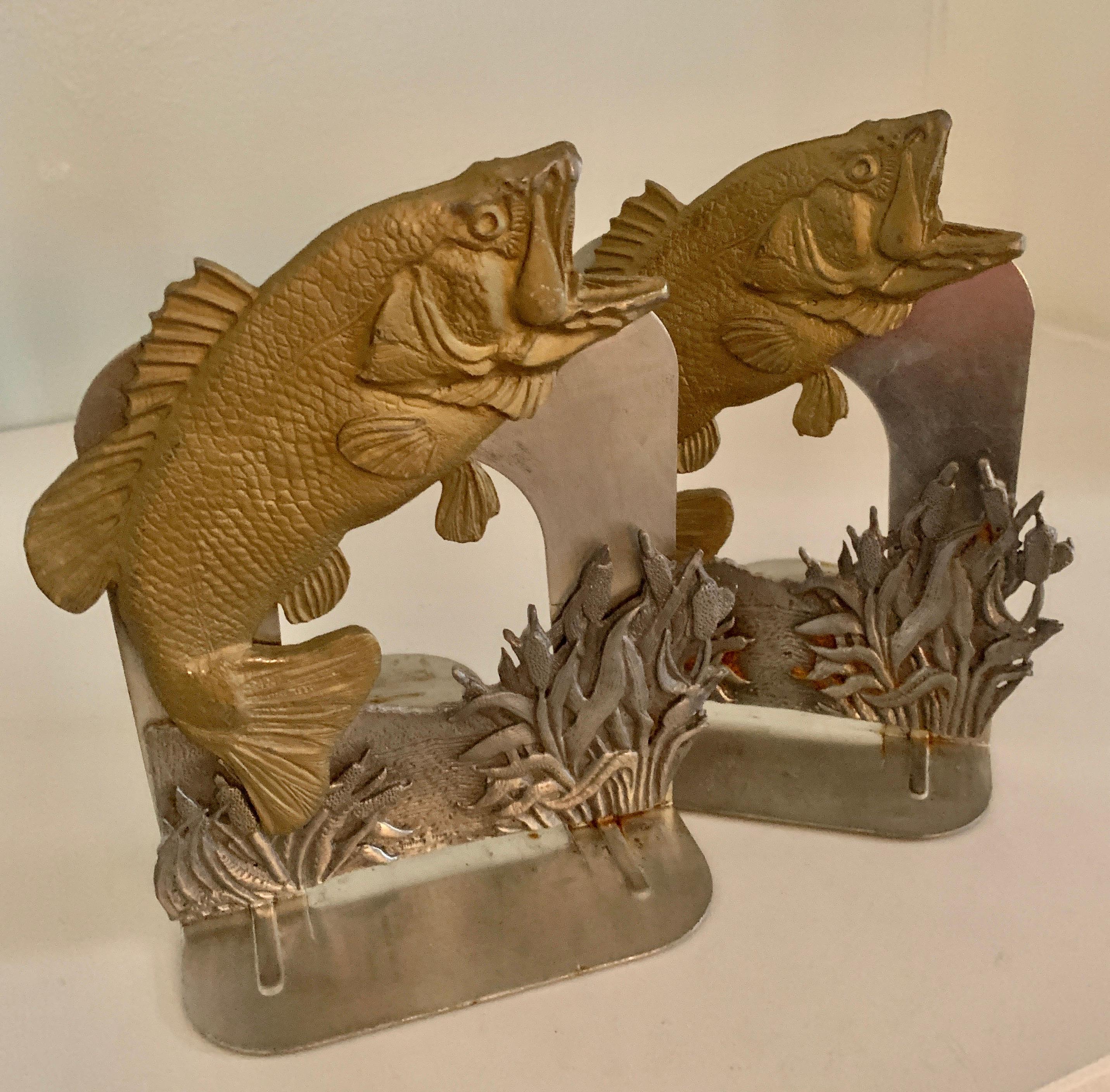 Pair of Jumping Fish Bookends For Sale 2