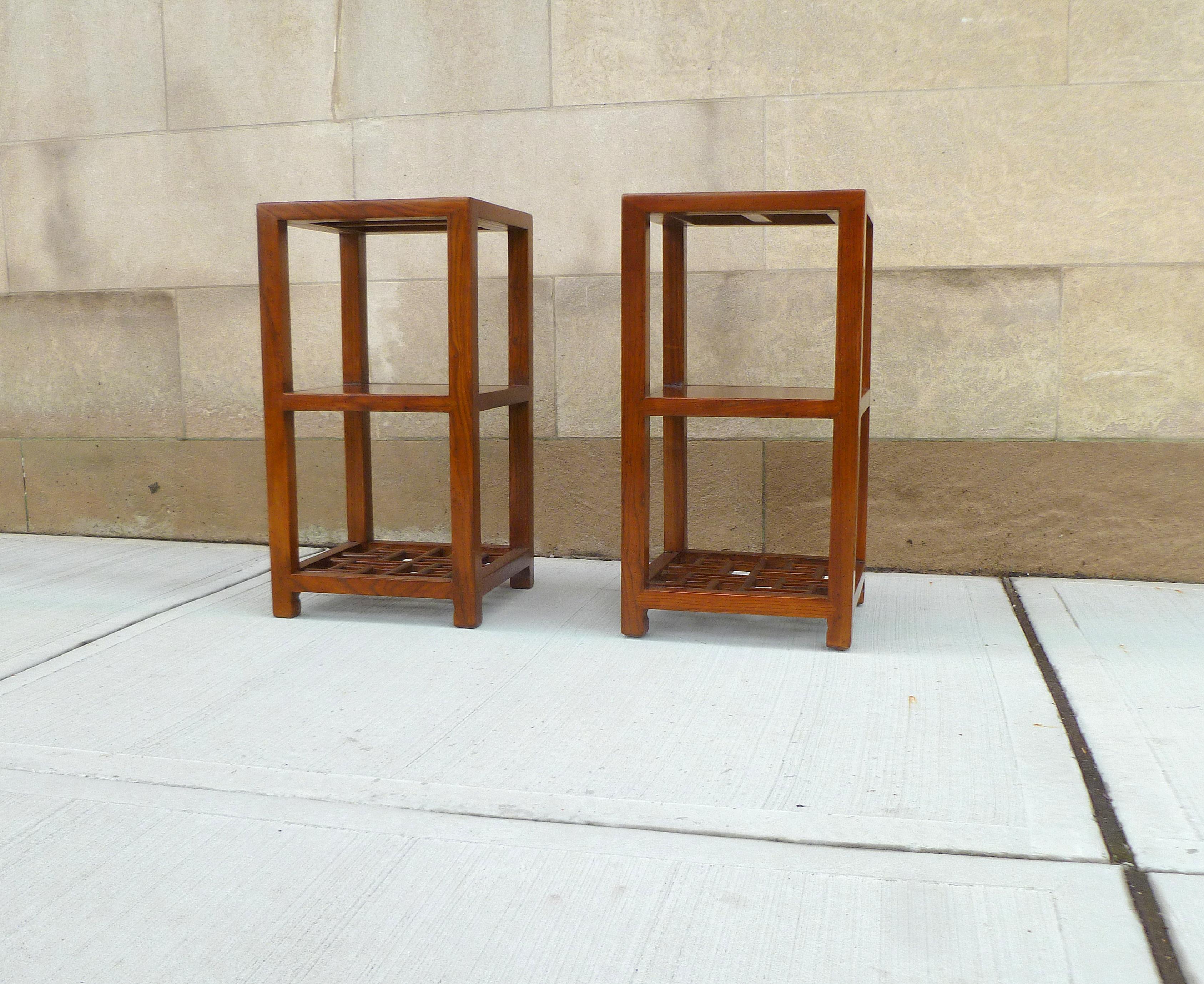 Ming Pair of Jumu End Tables