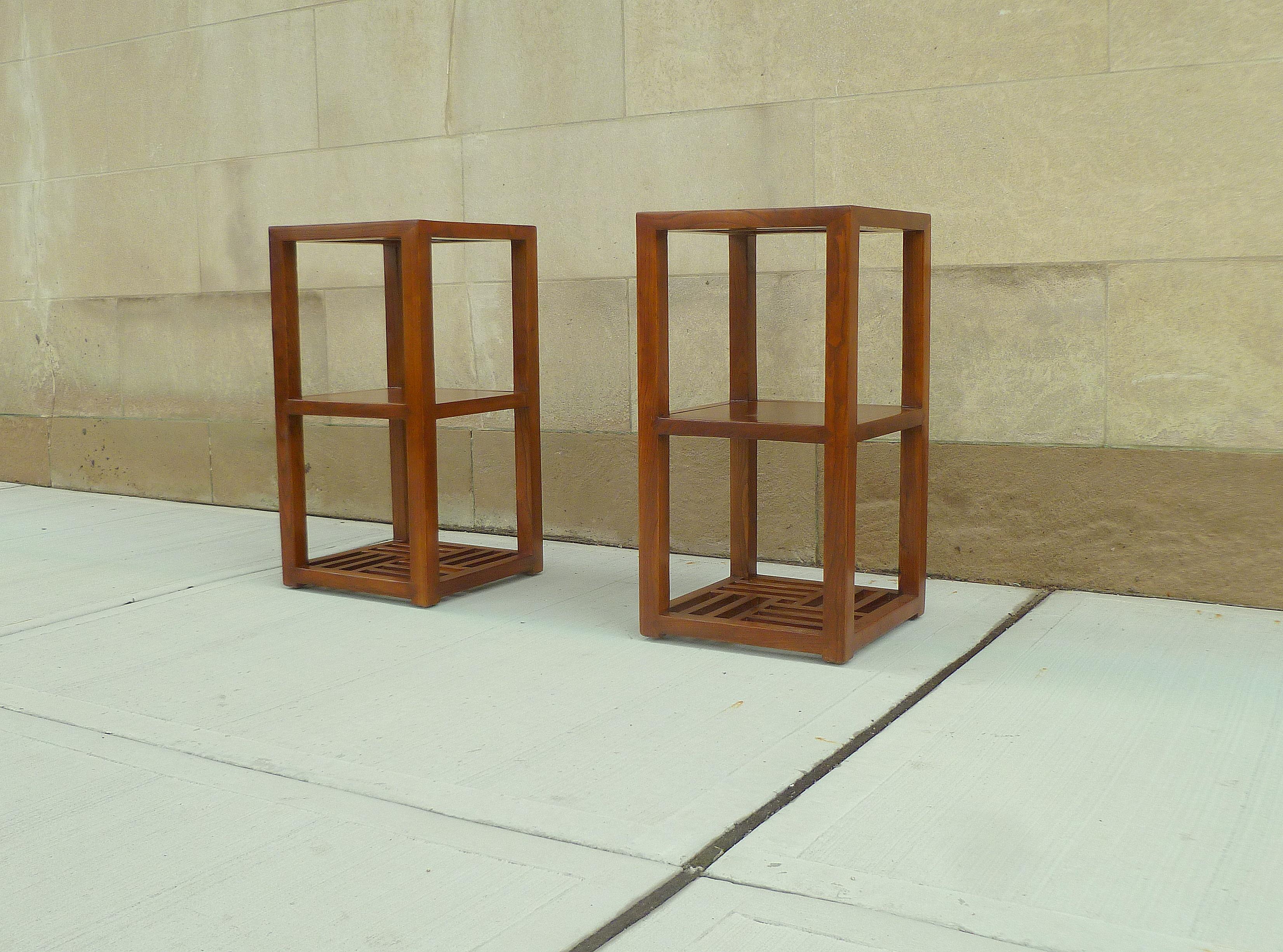 Pair of Jumu End Tables In Excellent Condition In Greenwich, CT