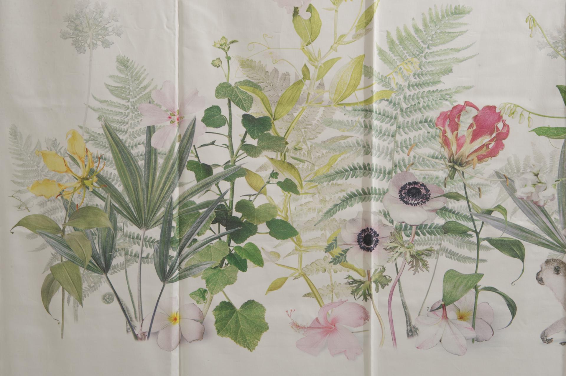 Machine-Made Pair of Jungle Curtains For Sale