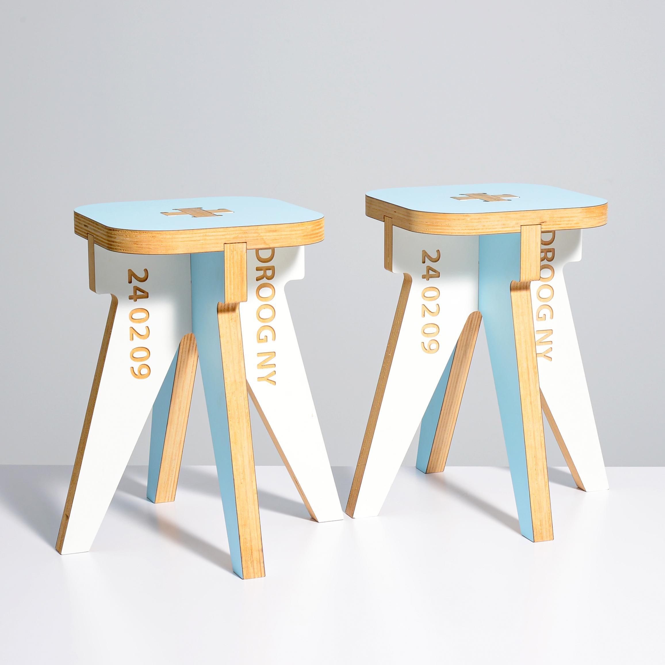 Artist/Designer: Jurgen Bey (Dutch, b. 1965); Droog Design

Additional Information: The stools were produced in 2009 for Droog’s first USA retail gallery in New York.

Marking(s); notes: laser cut manufacturer’s mark to each “Droog NY, 24 02