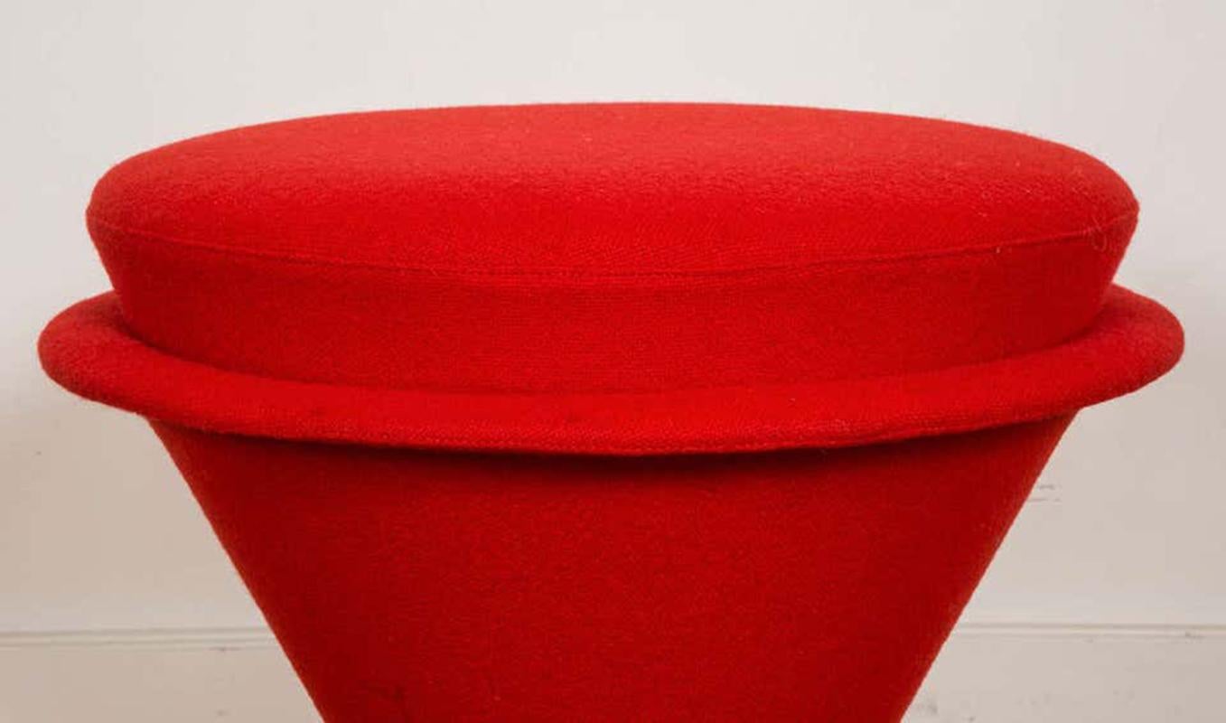 Danish Pair of “K3 Cone 'Foot' Stools, ” by Verner Panton, Model from 1958-1959 For Sale