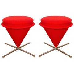 Pair of “K3 Cone 'Foot' Stools, ” by Verner Panton, Model from 1958-1959