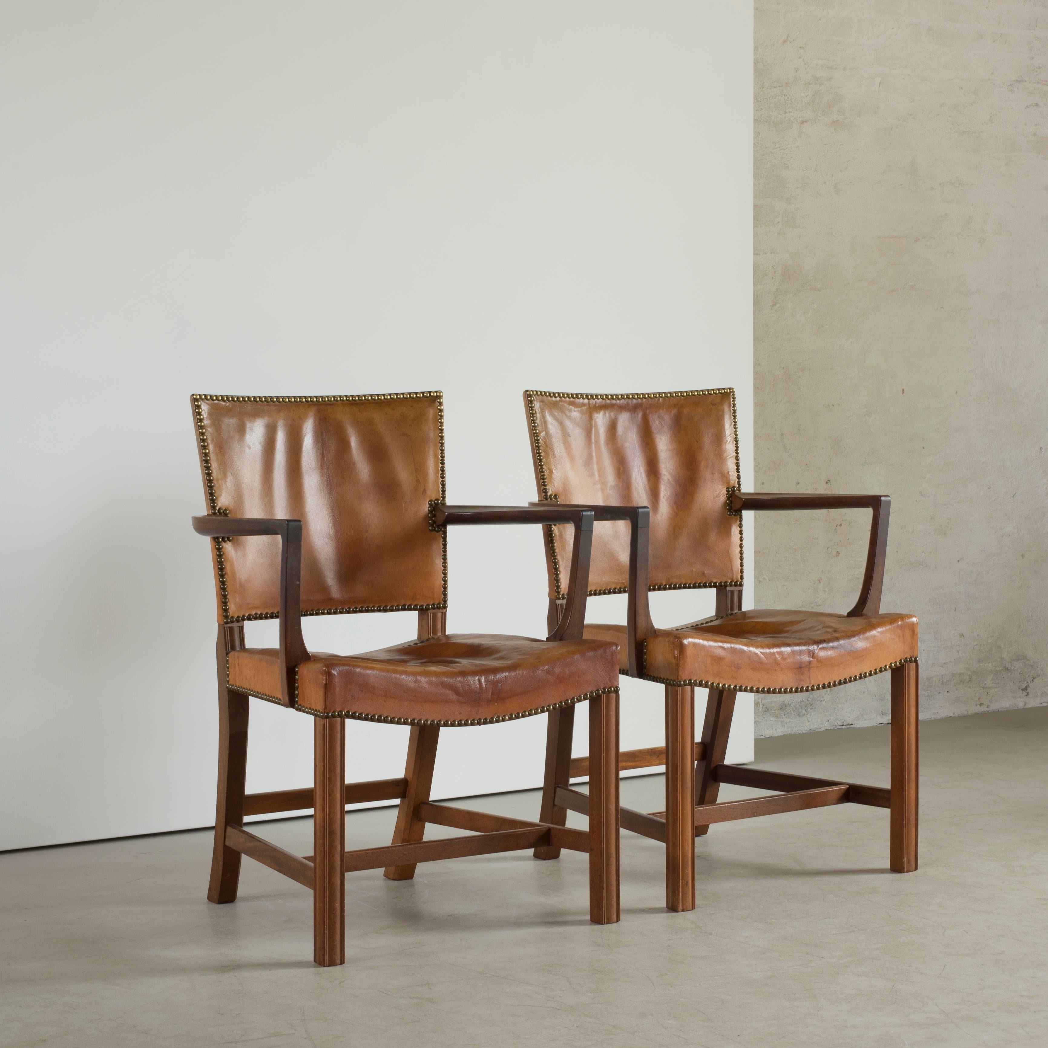 Scandinavian Modern Pair of Kaare Klint Armchairs for Rud. Rasmussen