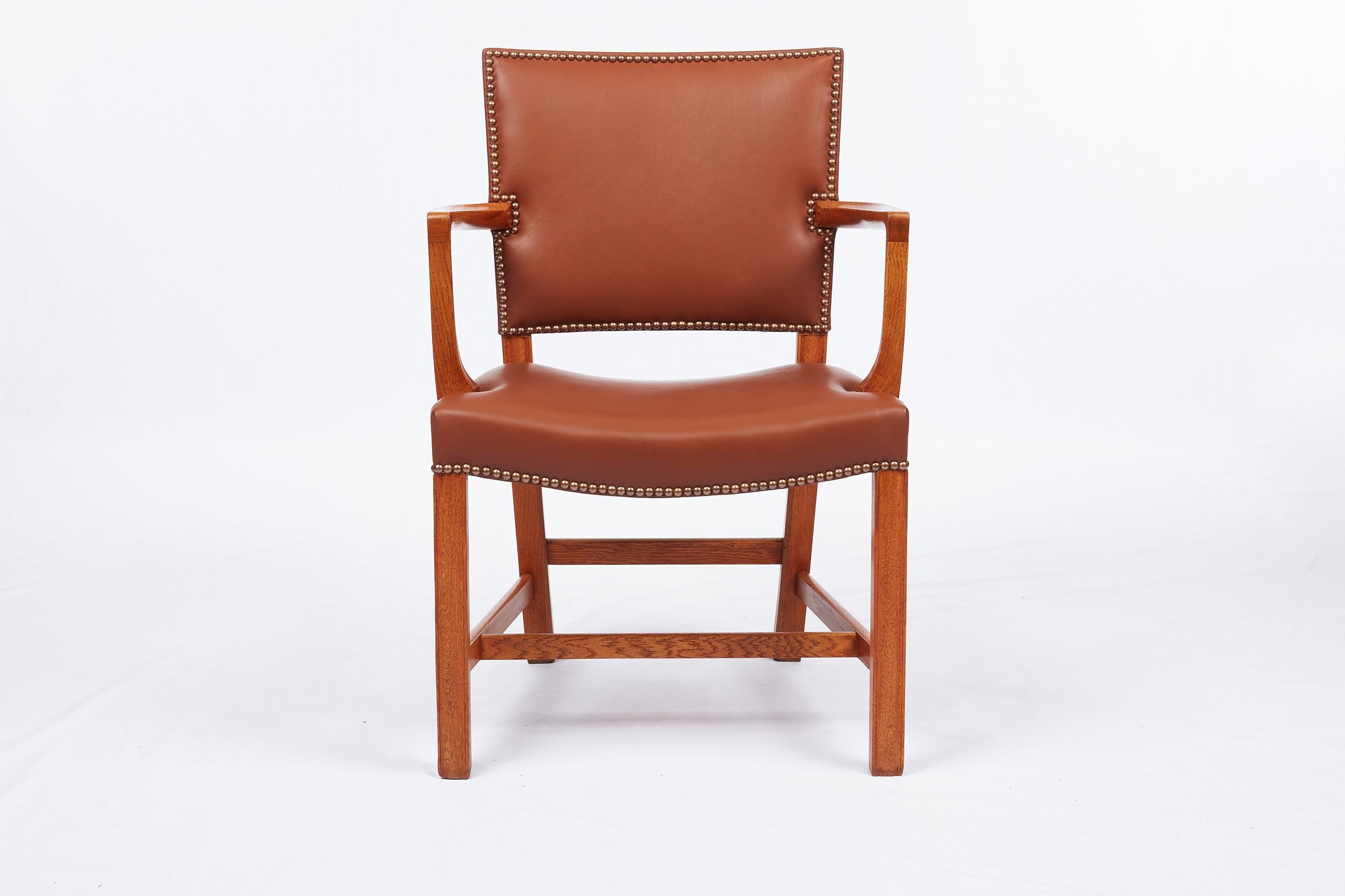 Pair of Kaare Klint armchairs Designed In 1927 And Produced By Rud Rasmussen.