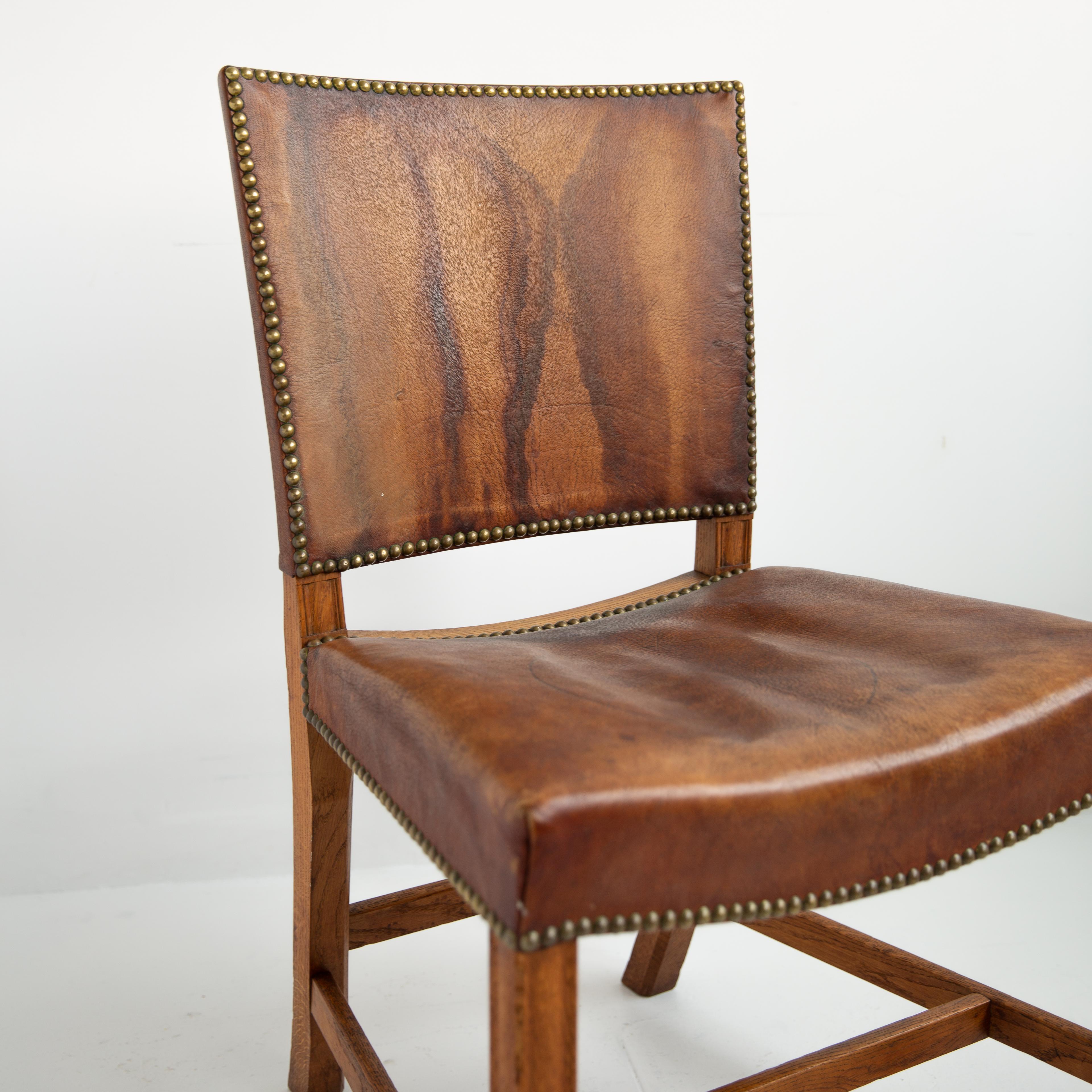 Pair of Kaare Klint Barcelona Model 3758 Chairs, Mid-Century, Scandinavian In Good Condition For Sale In New York, NY