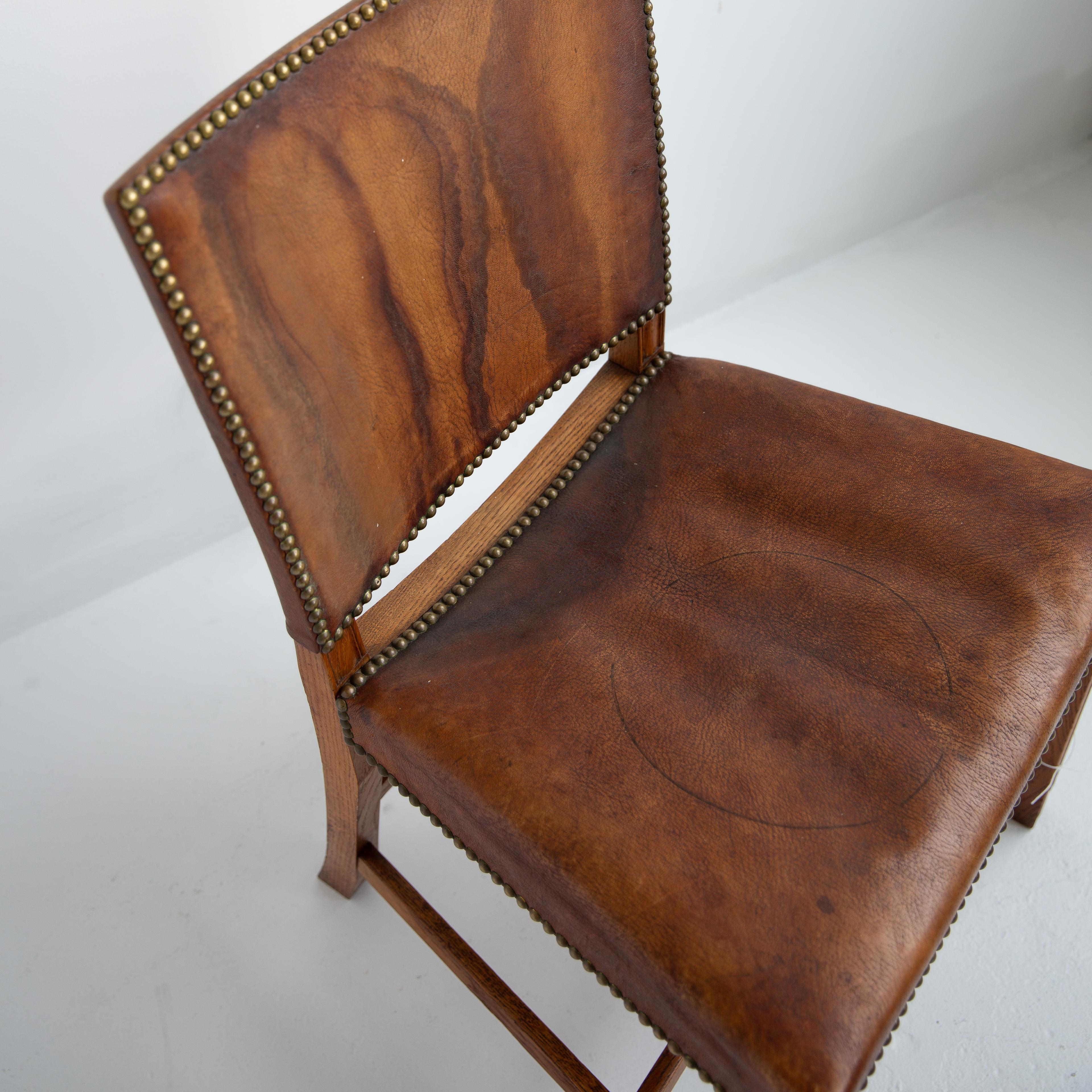 19th Century Pair of Kaare Klint Barcelona Model 3758 Chairs, Mid-Century, Scandinavian For Sale