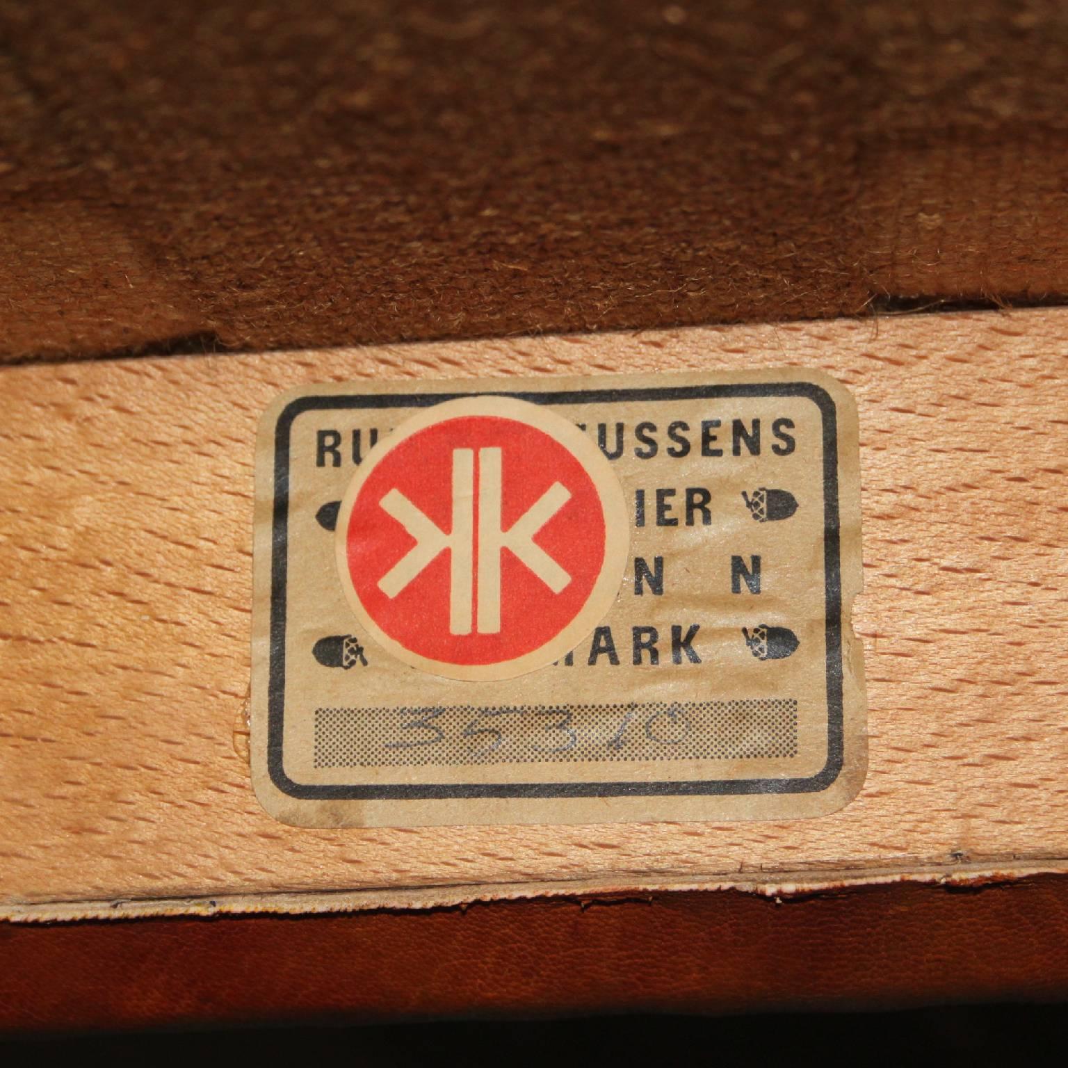 Pair of Kaare Klint Easy Chairs in Niger Leather In Good Condition In Copenhagen, DK