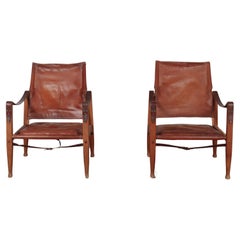 Pair of Kaare Klint for Rud Rasmussen Safari Chairs