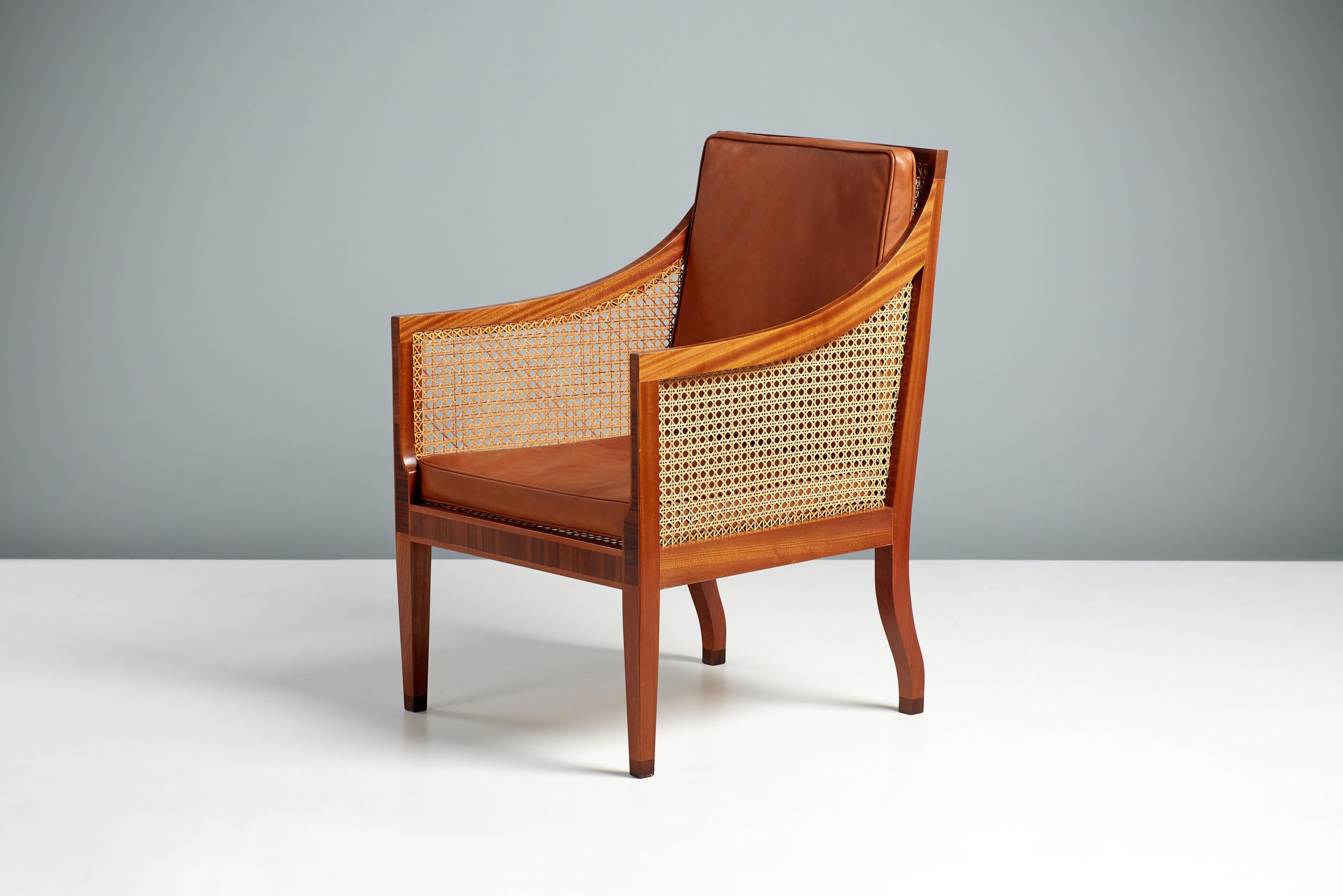 Scandinavian Modern Pair of Kaare Klint Model 4488 Bergere Chairs in Mahogany and Rosewood