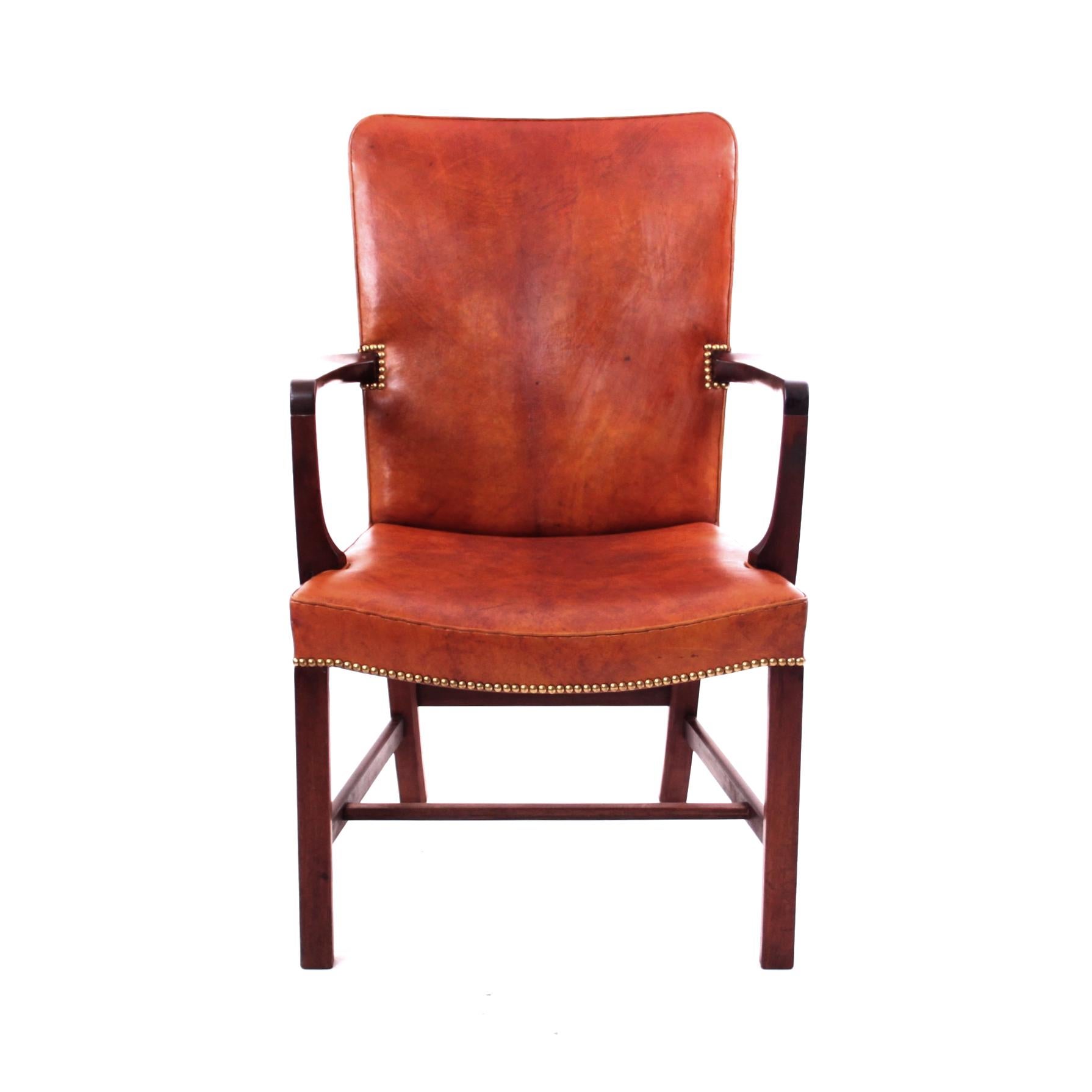 KAARE KLINT & RUD RASMUSSEN   -   SCANDINAVIAN MODERN DESIGN

A magnificent pair of Kaare Klint 'Nørrevold' armchairs in Nigerian leather, model no. 5999. This is the largest chair in the series of 