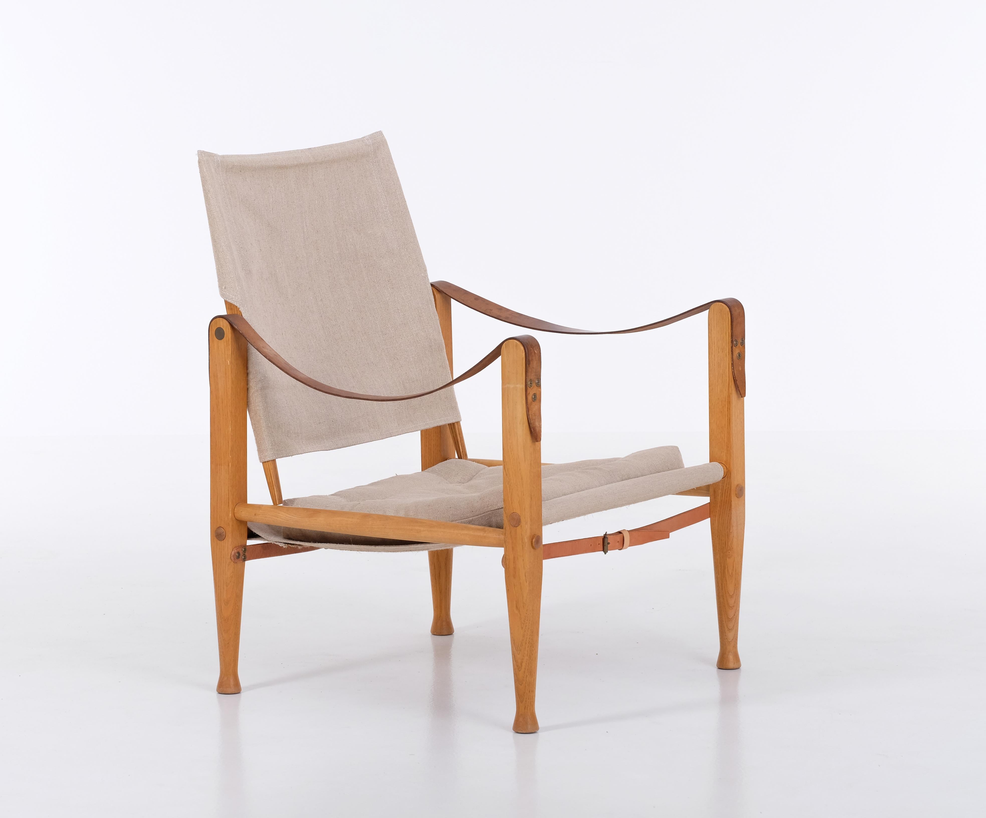 Pair of Kaare Klint safari chairs, 1960s For Sale 4