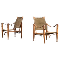 Paire de chaises safari Kaare Klint, années 1960