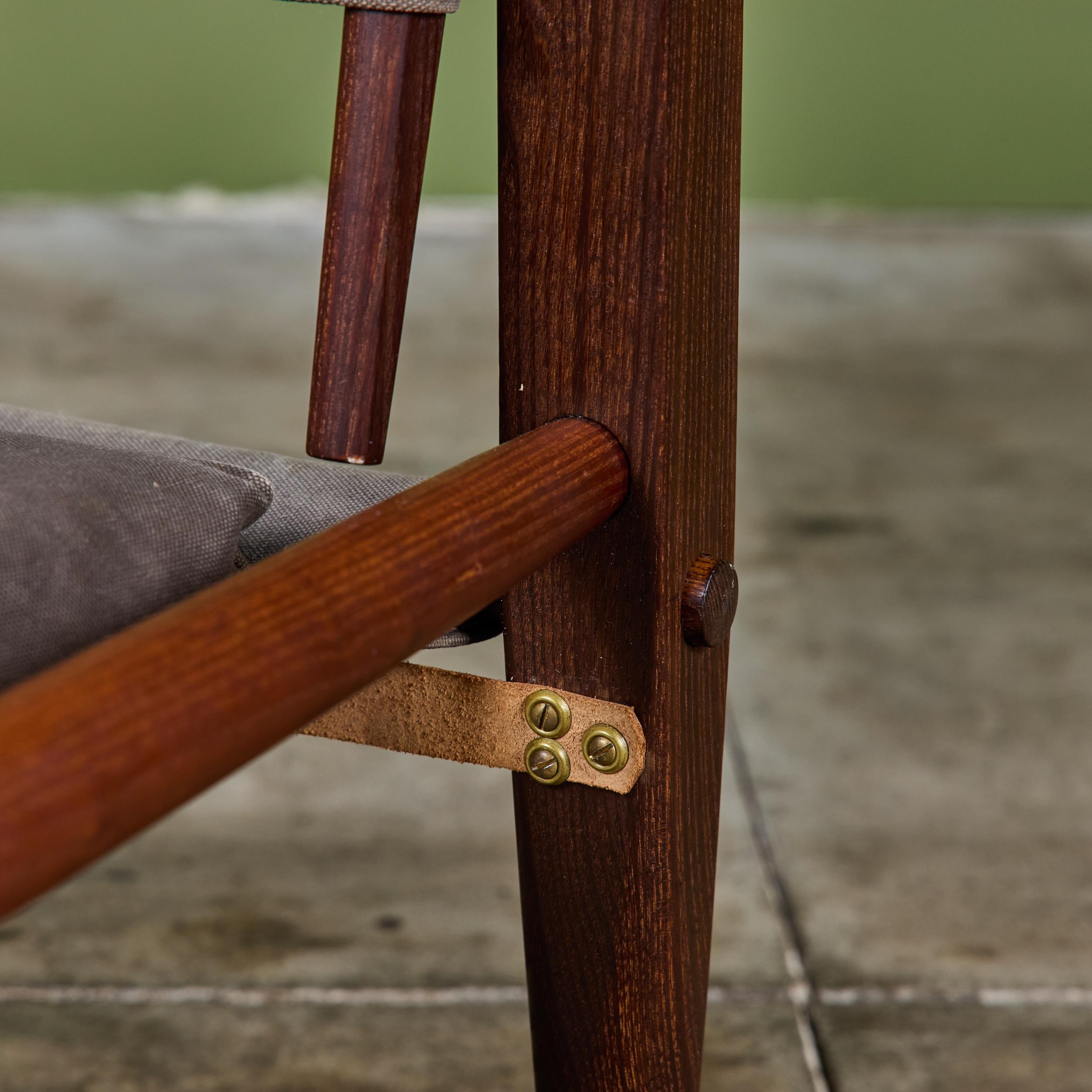 Ein Paar Kaare Klint Safari Lounge Chairs für Rud Rasmussen im Angebot 10