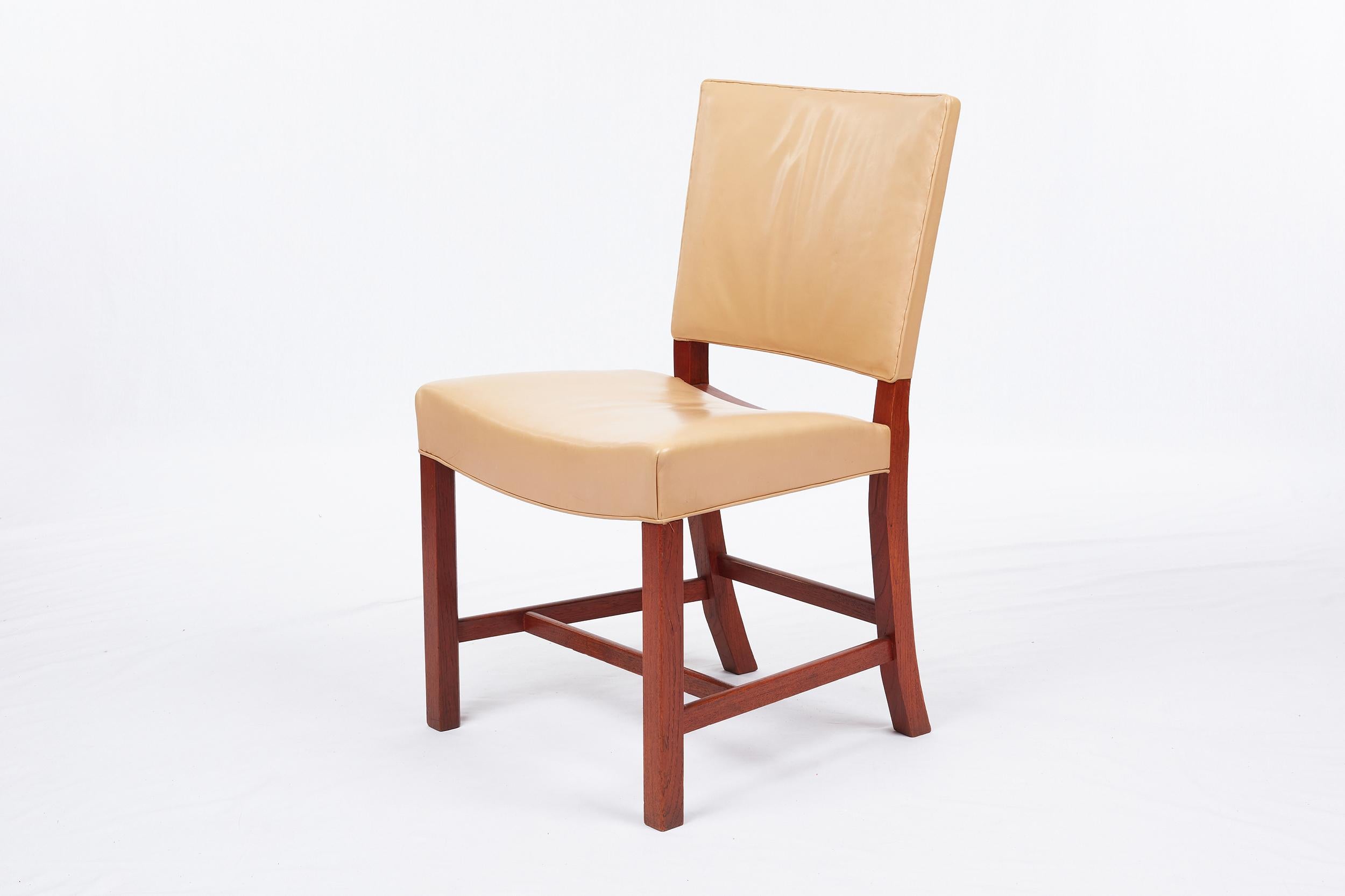 Pair of Kaare Klint side chairs Designed in 1927 and Produced by Rud Rasmussen.