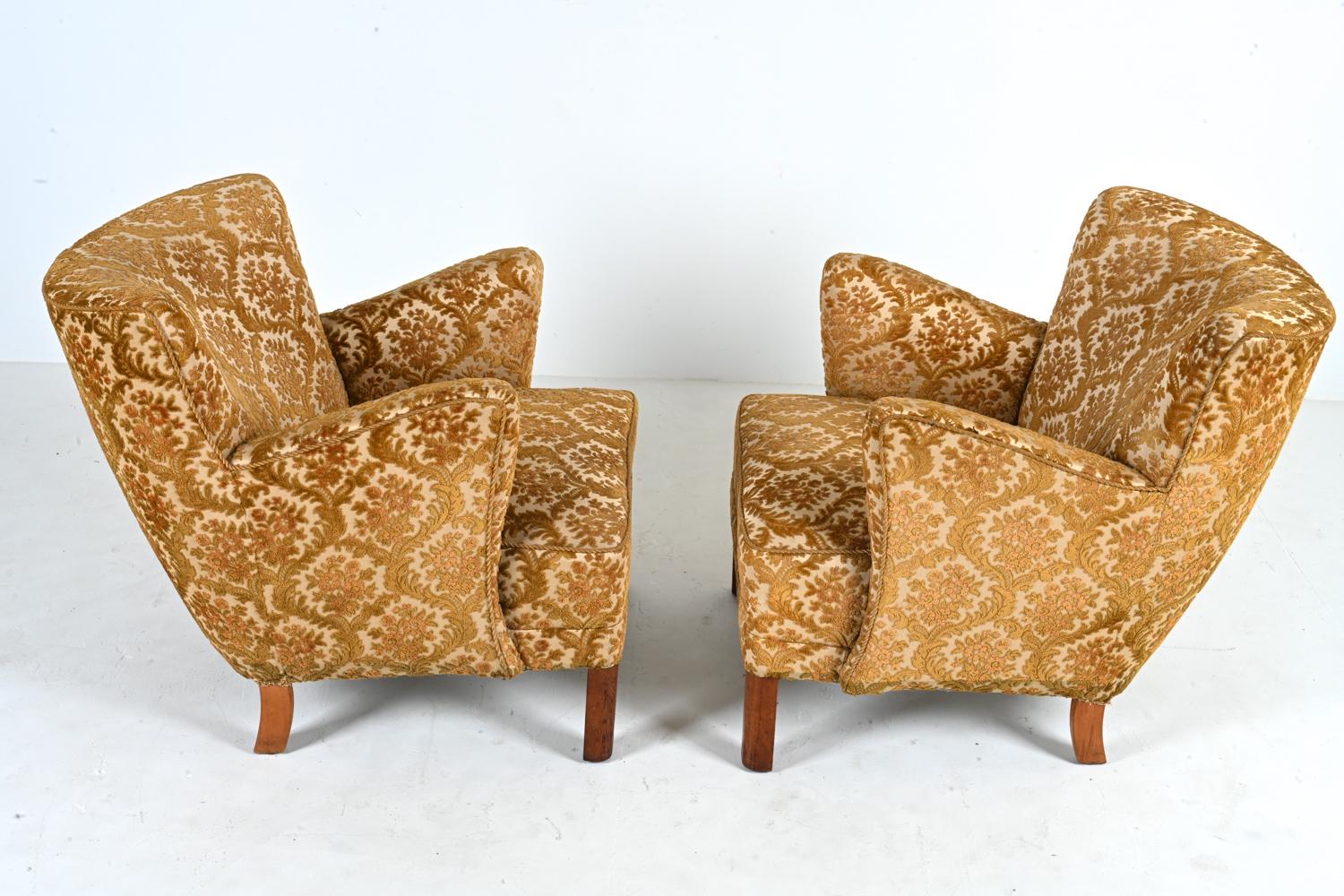 Pair of Kaare Klint Style Easy Chairs  For Sale 4