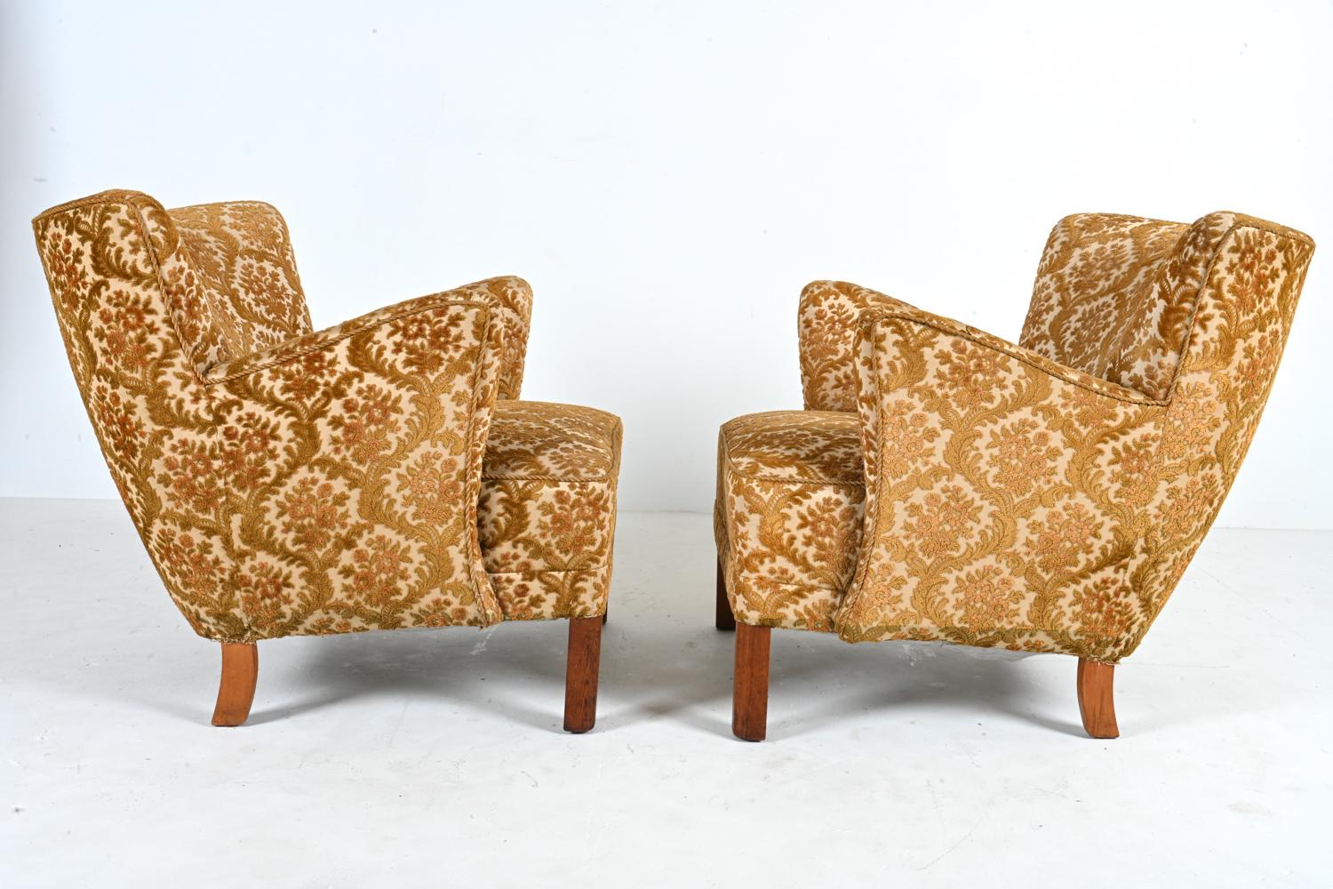 Pair of Kaare Klint Style Easy Chairs  For Sale 5
