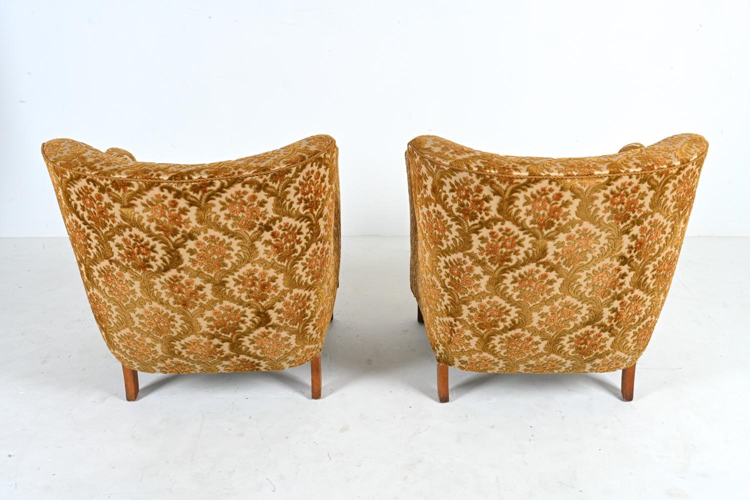 Pair of Kaare Klint Style Easy Chairs  For Sale 2