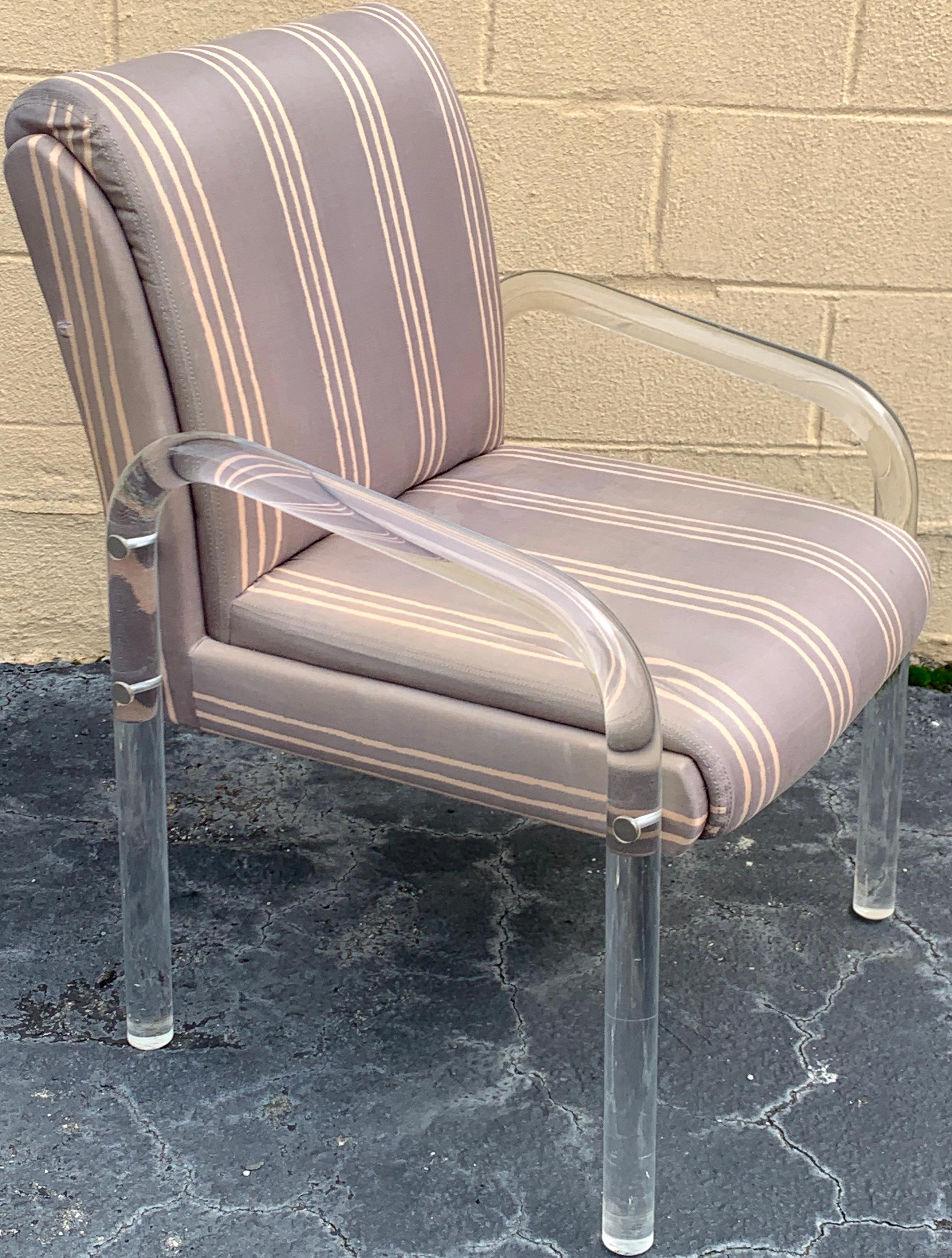 Pair of Kagan/Preview  Lucite Club Chairs In Good Condition For Sale In Atlanta, GA