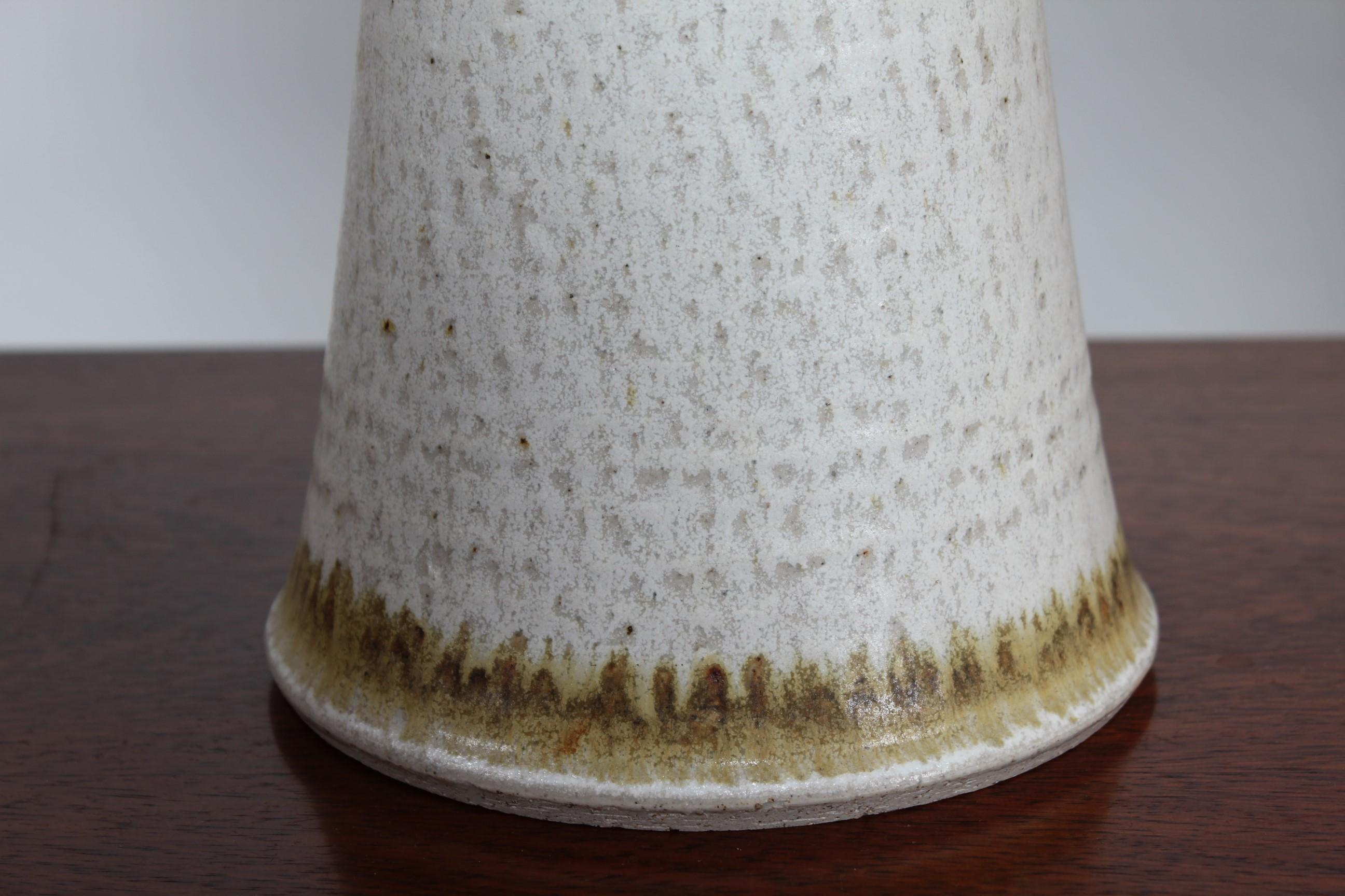Danish XXXL Pair Kähler Denmark Tall Sculptural Ceramic Table Lamps by Cunningham Cole