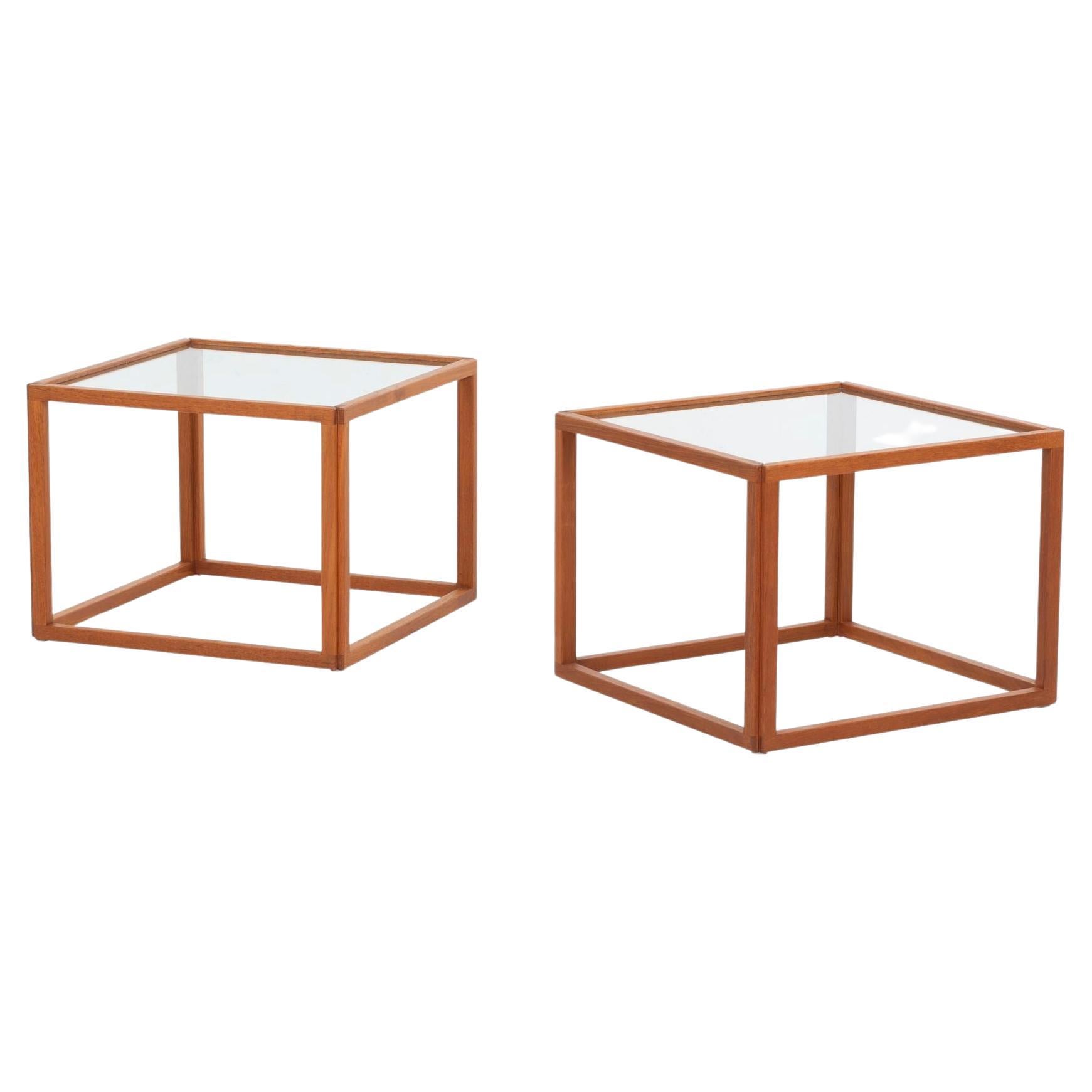 Paire de tables cubiques Kai Kristiansen en vente