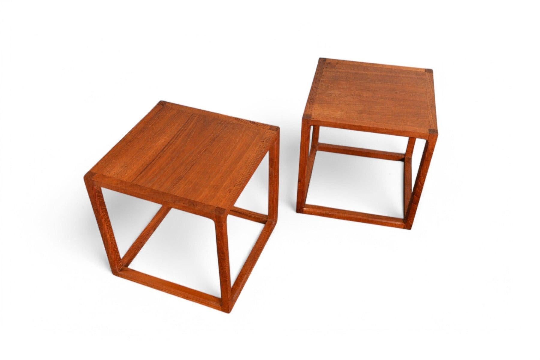 Paire de tables d'appoint Kai Kristiansen pour Aksel Kjaersgaard en teck en vente 3