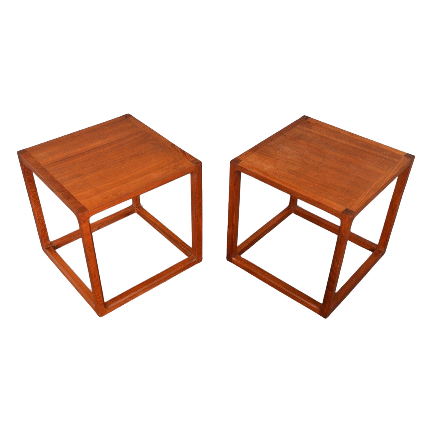 Pair of Kai Kristiansen for Aksel Kjaersgaard Side Tables in Teak