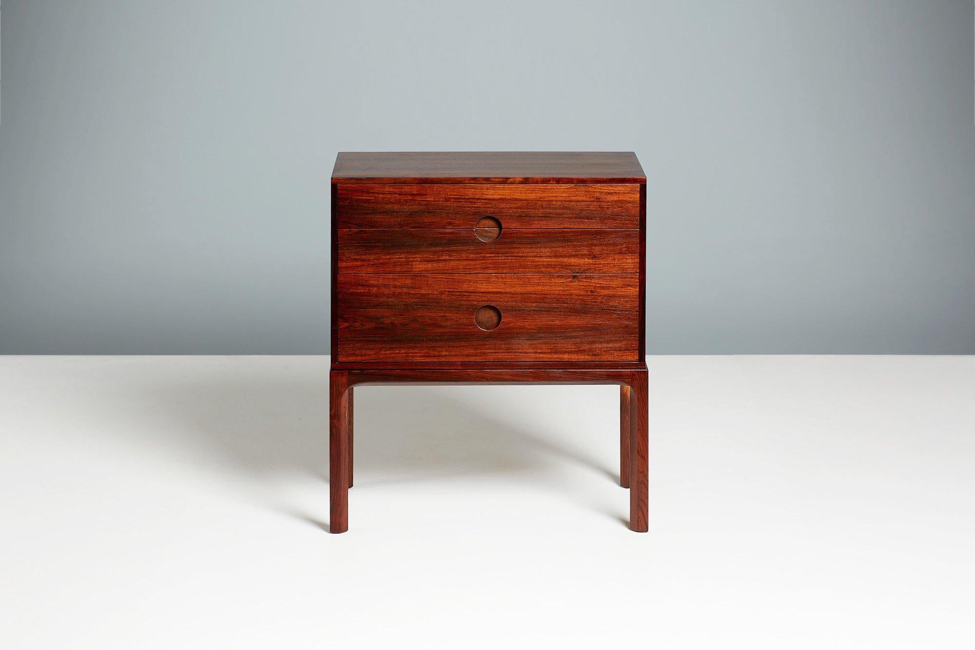 Mid-20th Century Pair of Kai Kristiansen Model 385 Tallboy Chests, Rosewood For Sale
