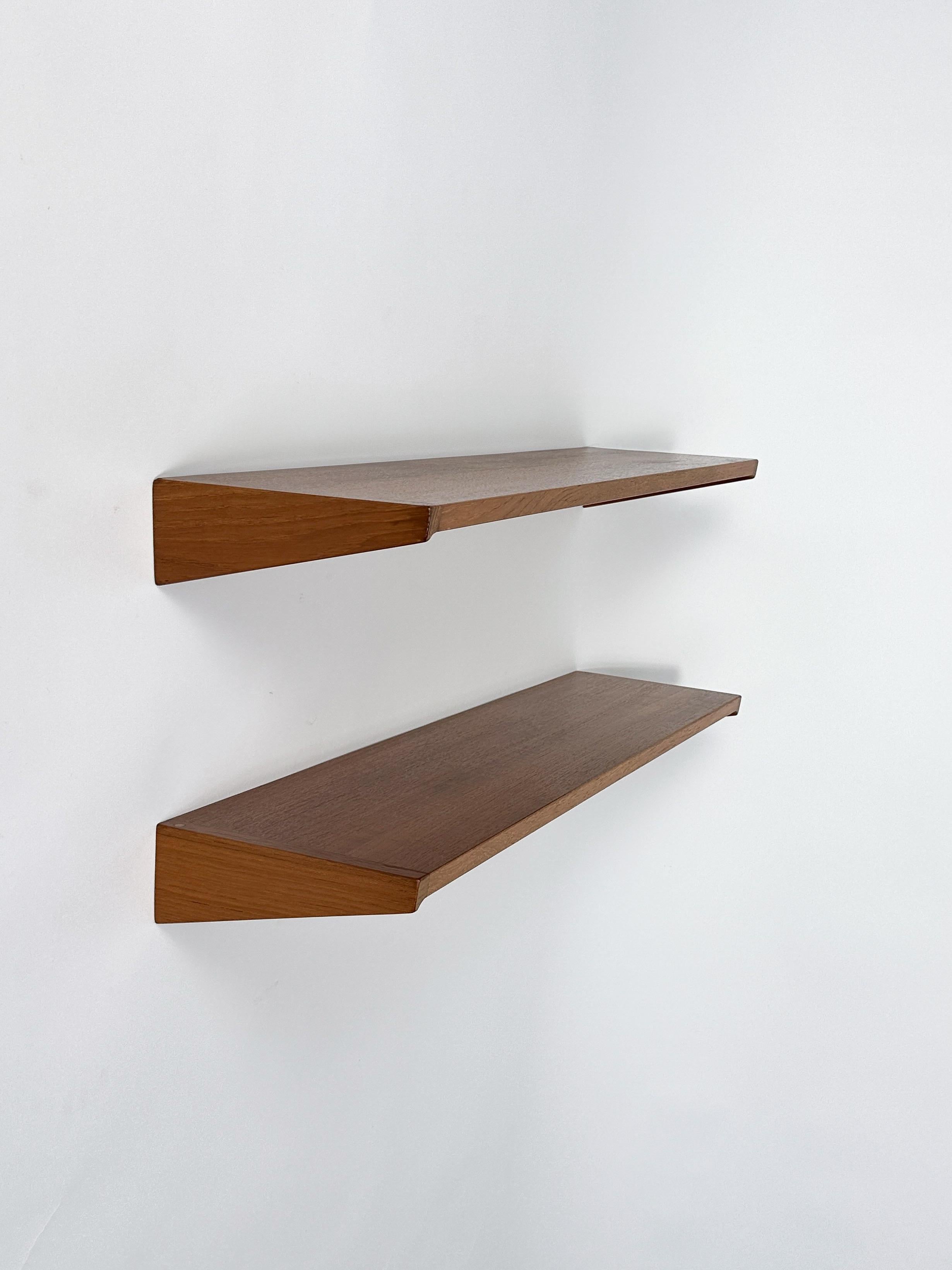 Scandinavian Modern Pair of Kai Kristiansen Shelves Teak Bookshelf FM Furniture Feldballes Denmark For Sale