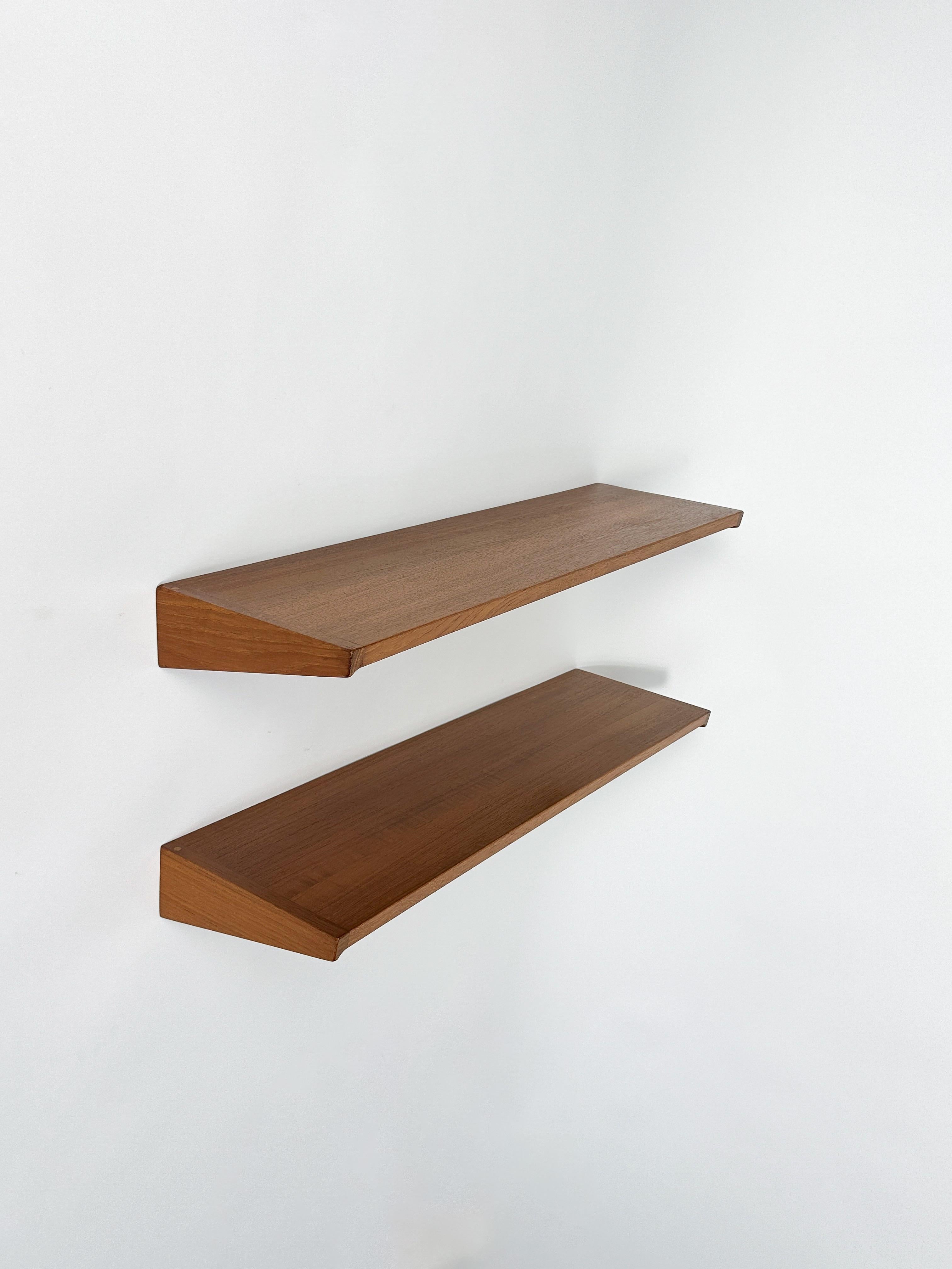 Danish Pair of Kai Kristiansen Shelves Teak Bookshelf FM Furniture Feldballes Denmark For Sale