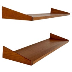Pair of Kai Kristiansen Shelves Teak Bookshelf FM Furniture Feldballes Denmark