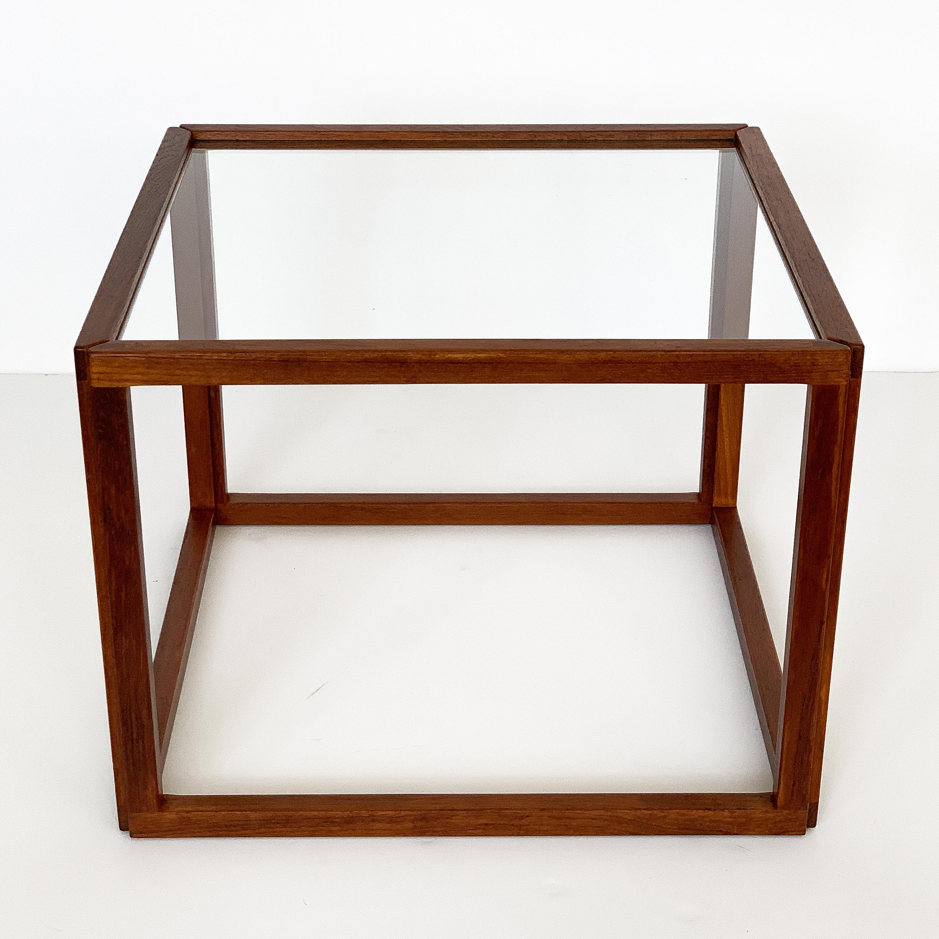 Pair of Kai Kristiansen Teak Cube Side Tables 3