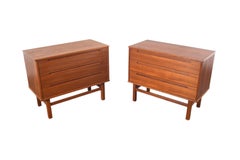 Pair of Kai Kristiansen Teak Gentleman's Chests by HJN Møbler