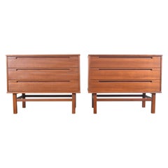 Pair of Kai Kristiansen Teak Gentleman's Chests by HJN Møbler