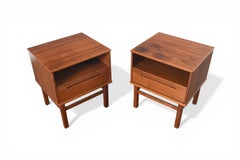 Pair of Kai Kristiansen Teak Nightstands by HJN Møbler  Danish Modern 1960s
