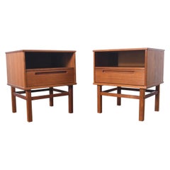 Pair of Kai Kristiansen Teak Nightstands by HJN Møbler  Danish Modern 1960s