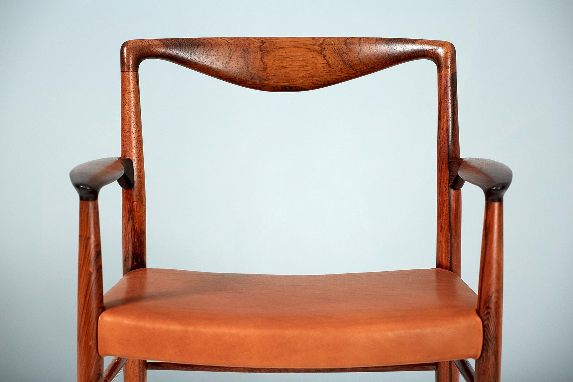 Scandinave moderne Paire de fauteuils Kai Lyngeldt-Larsen en bois de rose, 1959